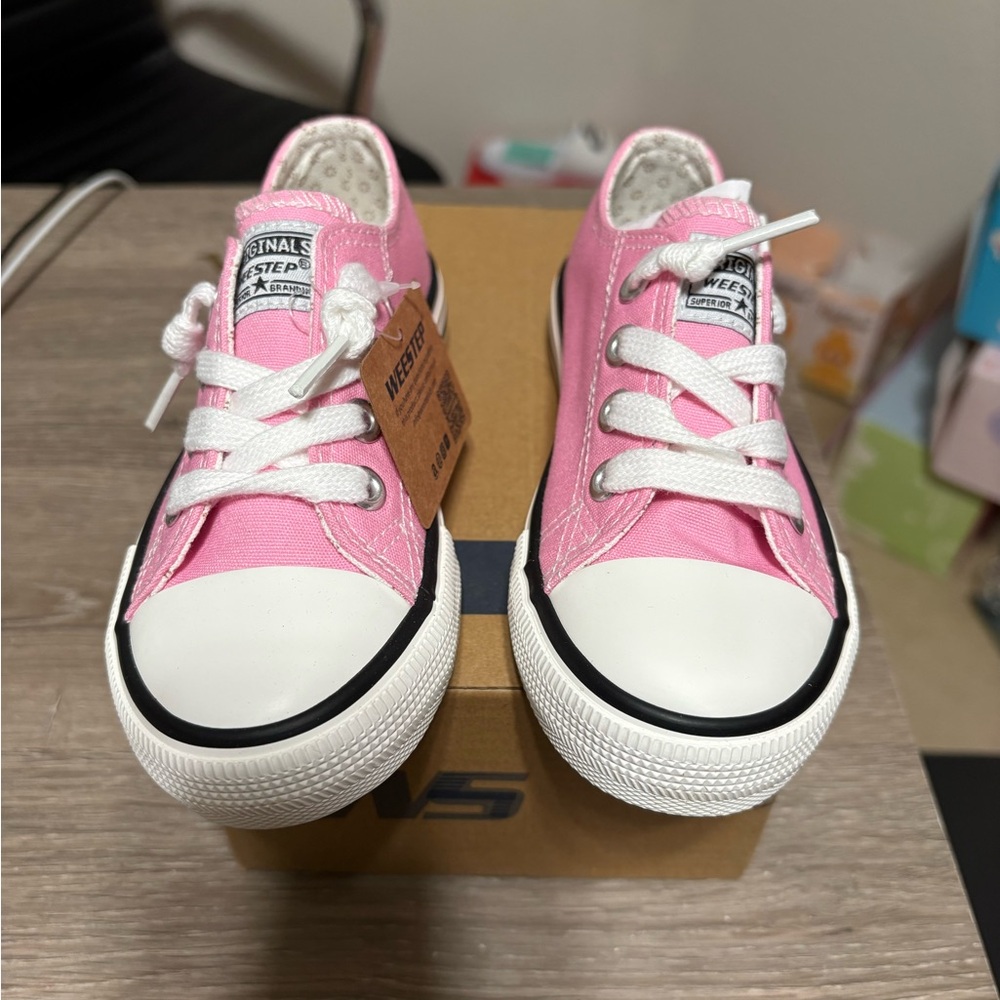 Size 11 (TD) - Pink Weestep Originals Lowtop Shoes (Toddler / Preschool)